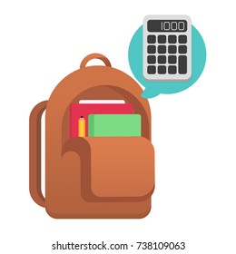 School bag vector illustration