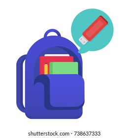 School bag vector illustration