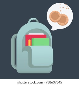 School bag vector illustration