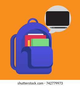 School bag vector illustration