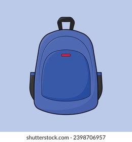 Icono de Ilustración del vector de bolso escolar Icono de la bolsa del estudiante