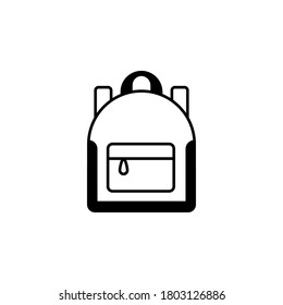 School Bag vector illustration. Isolated vector icon.
