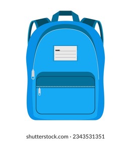 School Bag Vector Illustration Isolated on White Background