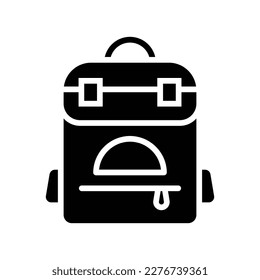 School Bag Vector Solid Icons. Simple stock illustration stock