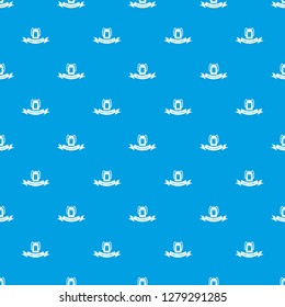 School bags pattern vector seamless blue repeat for any use