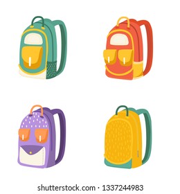 school bags vector set