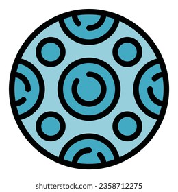 School ball icon outline vector. Child study. Health education color flat