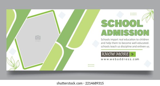 School banner template and web banner