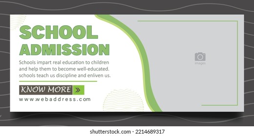 School banner template and web banner
