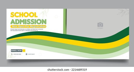 School banner template and web banner