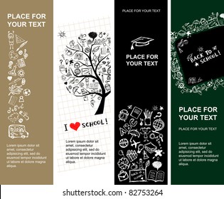 School banners design with place for your text