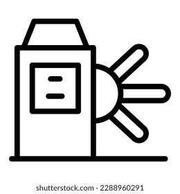 School barrier icon outline vector. Cop officer. Police safety