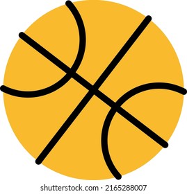 School basketball, illustration, vector on a white background.