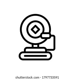 Vector de contorno de icono de la Campana escolar (de vuelta a la escuela). aislado en fondo blanco