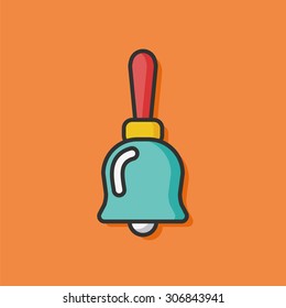 school bell color line icon