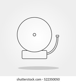 School bell cute icon in trendy flat style isolated on grey background. School symbol for your design, logo, UI. Vector illustration, EPS10.