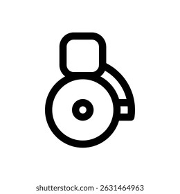 School bell. Editable stroke vector icon.
