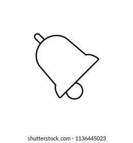 school bell. Element of education icon for mobile concept and web apps. Thin line school bell can be used for web and mobile on white background