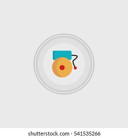 School bell  flat icon illustration isolated sign symbol