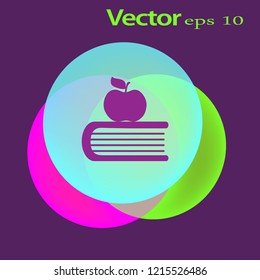 Campana escolar, icono vector plano.