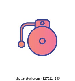 School bell flat vector icon sign symbol