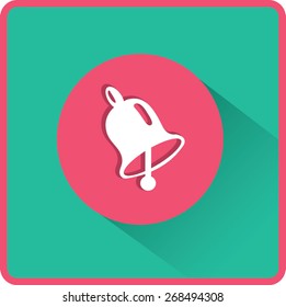 School Bell, Flat Vector Icon.