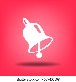 Schulglocke, flaches Vektorsymbol.