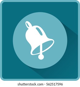 School Bell, Flat Vector Icon.