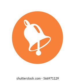 School Bell, Flat Vector Icon.