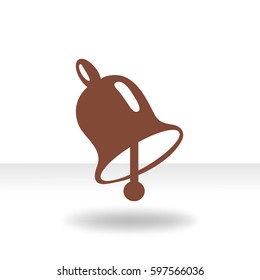 School Bell, Flat Vector Icon.