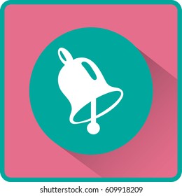 School Bell, Flat Vector Icon.