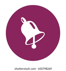 School Bell, Flat Vector Icon.