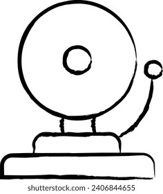 School Bell hand drawn vector illustration