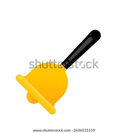School bell, hand bell – vector illustration