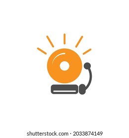 Plantilla de ilustración de icono de campana escolar