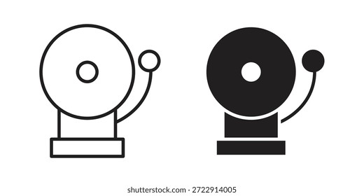 Icono de campana escolar diseña colección para móvil, ui, Web.