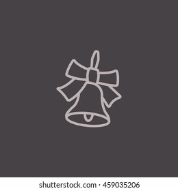  School bell icon flat.