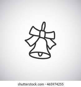  School bell icon flat.
