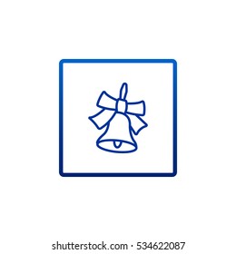  School bell icon flat.