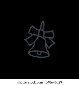  School bell icon flat.