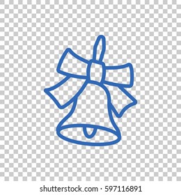  School bell icon flat.