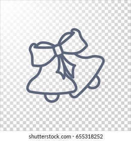  School bell icon flat.