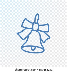  School bell icon flat.