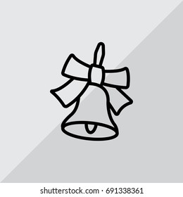  School bell icon flat.