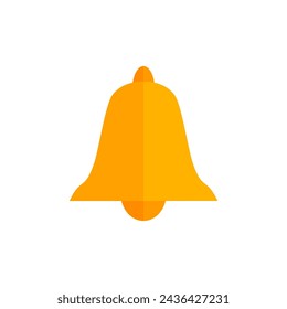 School Bell Icon Flat Design Style. Simple Web and Mobile Vector. Perfect Interface Illustration Symbol.