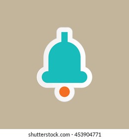 school bell icon in flat style