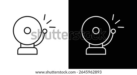 School bell icon Flat style logo vector. perfect for UI designs