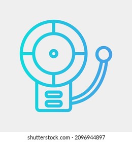 School bell icon in gradient style about school and education, use for website mobile app presentation