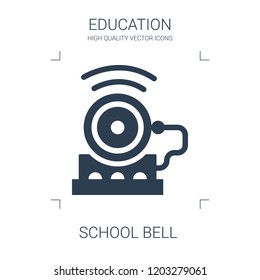school bell icon. high quality filled school bell icon on white background. from education collection flat trendy vector school bell symbol. use for web and mobile