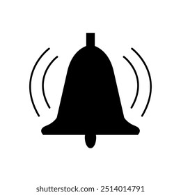 Ícone da campainha da escola ilustrado no plano de fundo